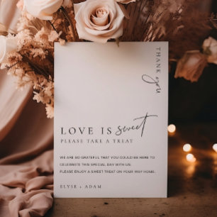 Estelle Modern Minimal Love Is Sweet Favours Sign