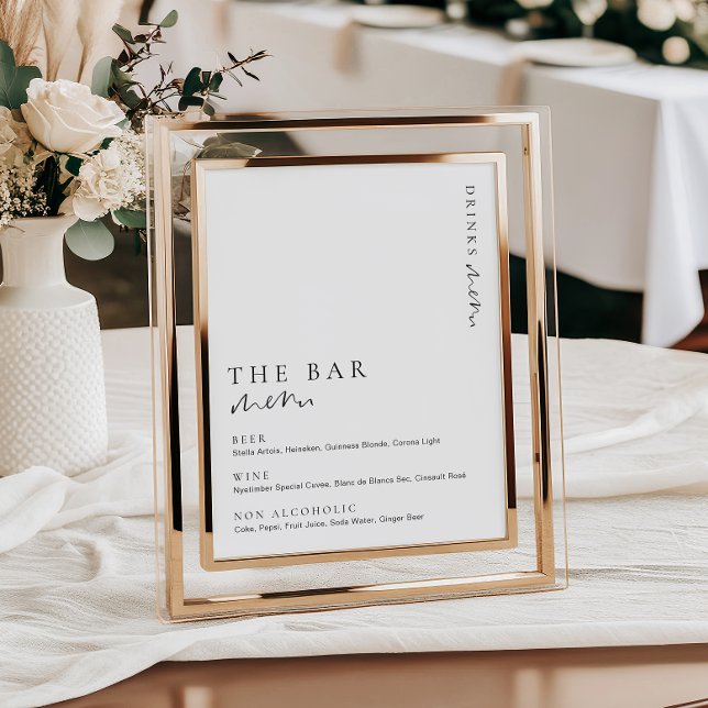 Estelle Modern Minimal The Bar Menu Sign (Creator Uploaded)