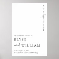 Estelle Modern Minimal Welcome Sign Poster