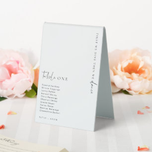 Estelle Modern Minimalist Wedding Table Number