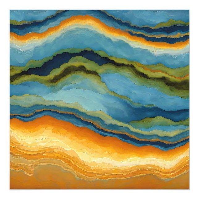 "Estepona" Horizontal Fractured Layers  Photo Print (Front)