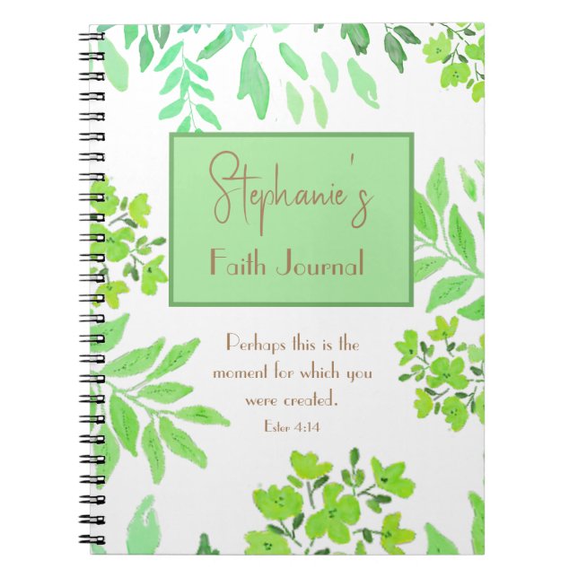 Ester 4:14 - Perhaps this is the Moment Green Notebook (Front)