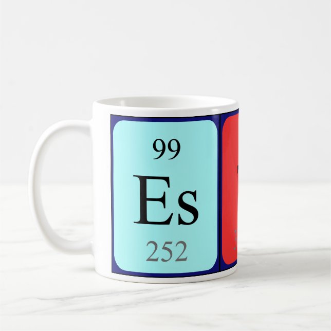 Ester periodic table name mug (Left)