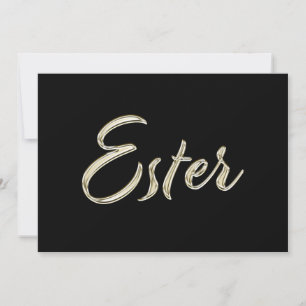 Ester white gold Handwriting Karte Card