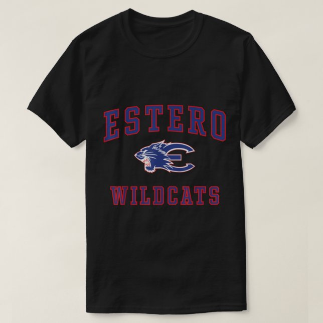 Estero High School Wildcats  T-Shirt (Design Front)