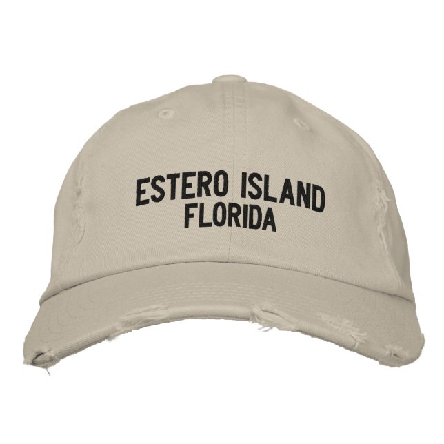 Estero Island, Florida Embroidered Cap (Front)