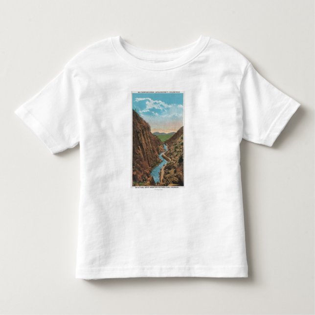 Estes Park, CO - View of Big Thompson Canon Toddler T-Shirt (Front)