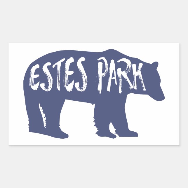 Estes Park Colorado Bear Rectangular Sticker (Front)