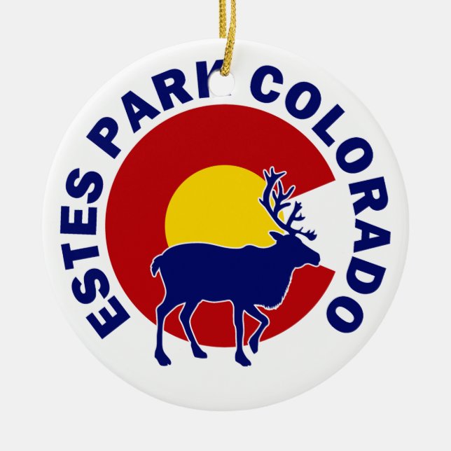Estes Park, Colorado Ceramic Ornament (Front)