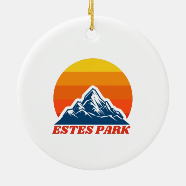 Estes Park, Colorado Ceramic Ornament (Back)