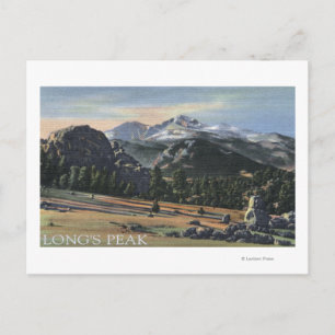 Estes Park, Colorado - Longs Peak View Postcard