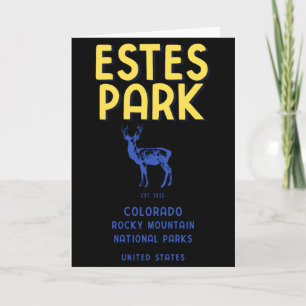 Estes Park Colorado National Park Elk T Shirt Card