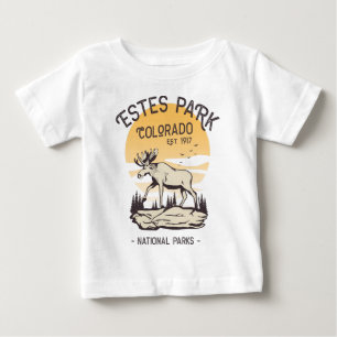Estes Park Colorado National Park Moose Sunset Baby T-Shirt