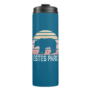 Estes Park Colorado Retro Bear Thermal Tumbler