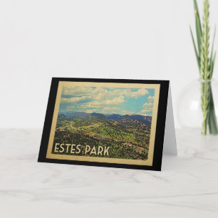 Estes Park Colorado Vintage Travel Card