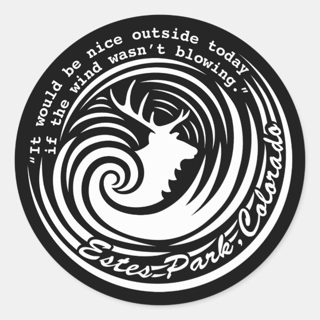 Estes wind black sticker (Front)