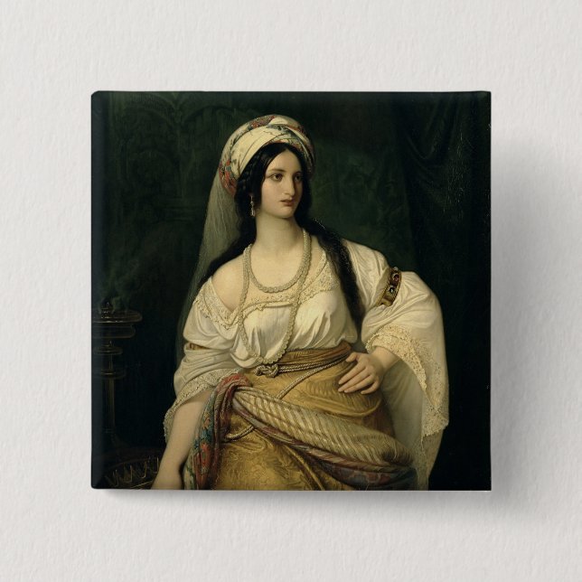 Esther 15 Cm Square Badge (Front)