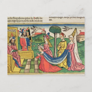 Esther 2 15-18, Esther is chosen to be Queen by th Postcard