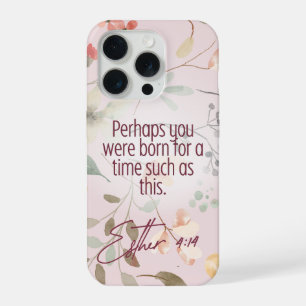 Esther 4:14 Christian Bible Verse Art iPhone 15 Pro Case