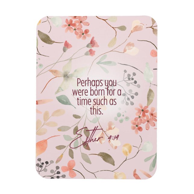 Esther 4:14 Christian Bible Verse Art Magnet (Vertical)