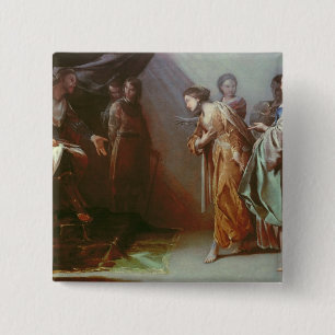 Esther and Ahasuerus 15 Cm Square Badge