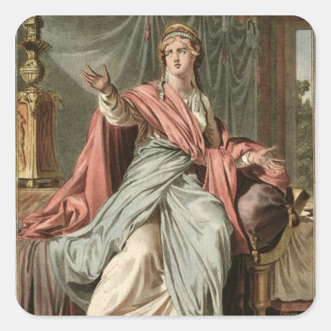 Esther, costume for 'Esther' by Jean Racine, from Square Sticker (Front)