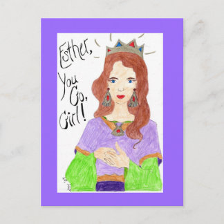 "Esther - You Go, Girl!" Postcard
