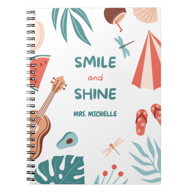 Esthetic Colorful Quote Teacher Classroom Planner Notebook (Front)