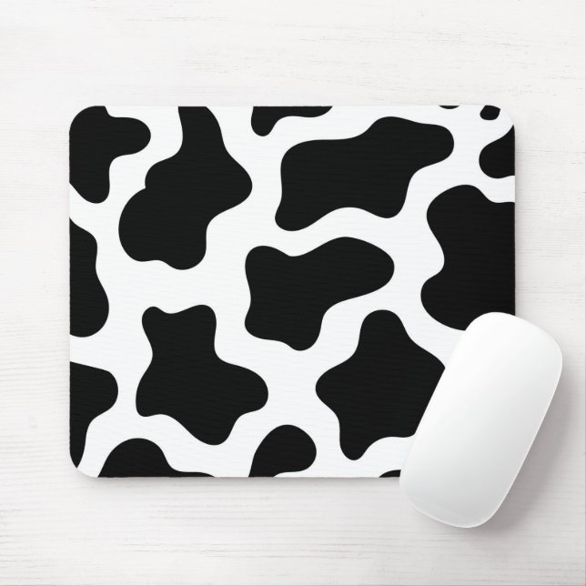 Esthetic Cow Print Mouse Pad (With Mouse)