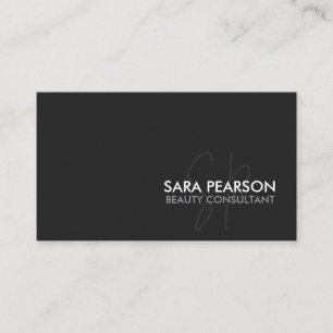Esthetician Beautician Monogram Beauty Business Card