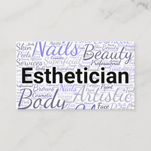 Esthetician Business Card (Front)