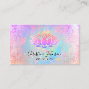 esthetician lotus design business card