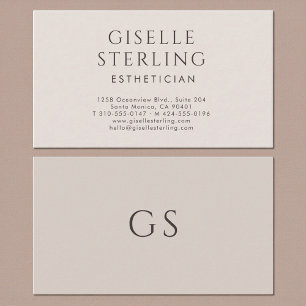 Esthetician Minimalist Luxury Neutral Modern Business Card