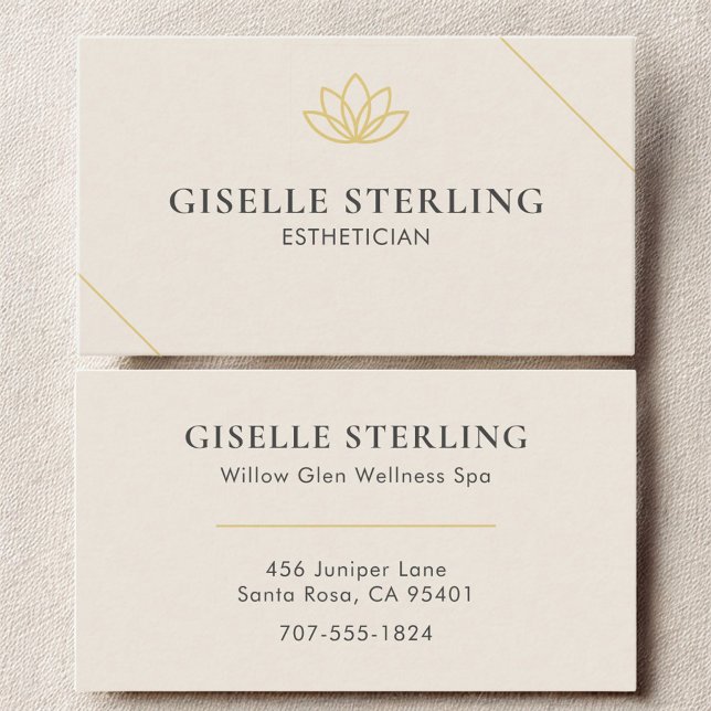 Esthetician Neutral Professional Business Card (Creator Uploaded)