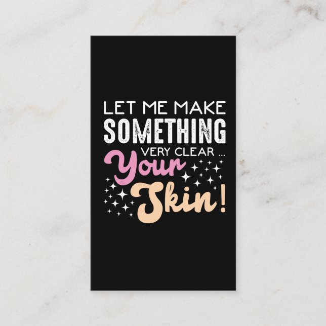 Esthetician Skin Care Make Up Artist Cosmetician Business Card (Front)