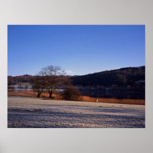 Esthwiate Water Winter Holiday Card Poster