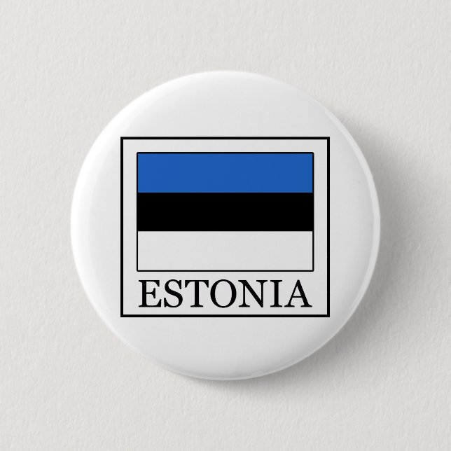 Estonia 6 Cm Round Badge (Front)
