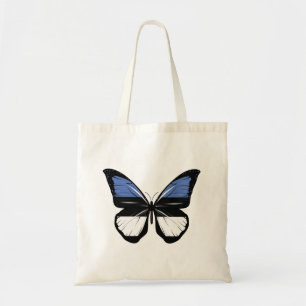 Estonia Butterfly Flag Tote Bag