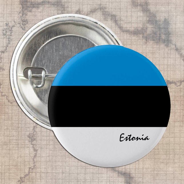 Estonia button, patriotic Estonian Flag 3 Cm Round Badge (Creator Uploaded)