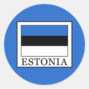 Estonia Classic Round Sticker