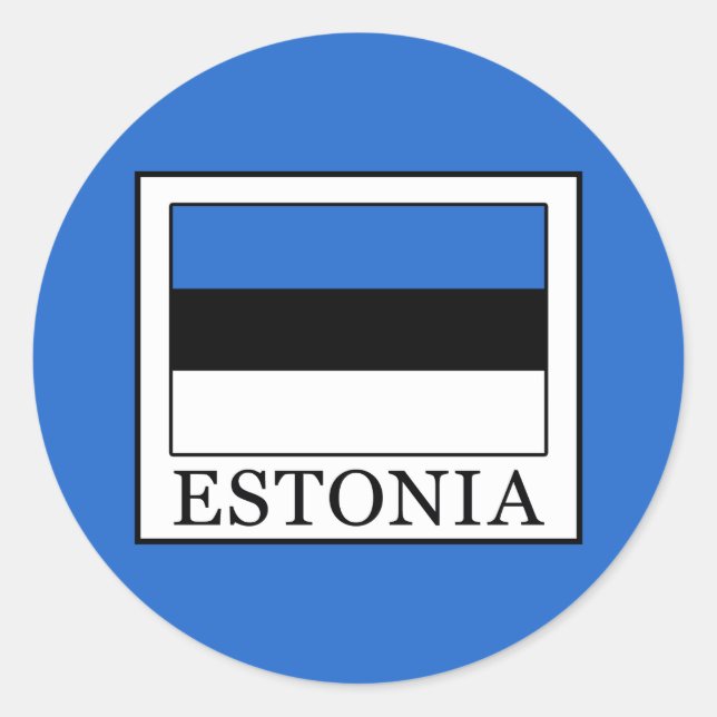 Estonia Classic Round Sticker (Front)