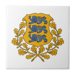 Estonia country coat arms symbol emblem flag ceramic tile