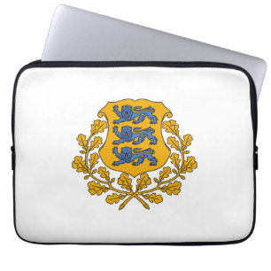 Estonia country coat arms symbol emblem flag laptop sleeve