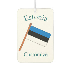 Estonia Country Flag Thunder_Cove Car Air Freshener