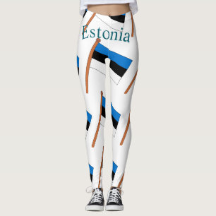 Estonia Country Flag Thunder_Cove Leggings