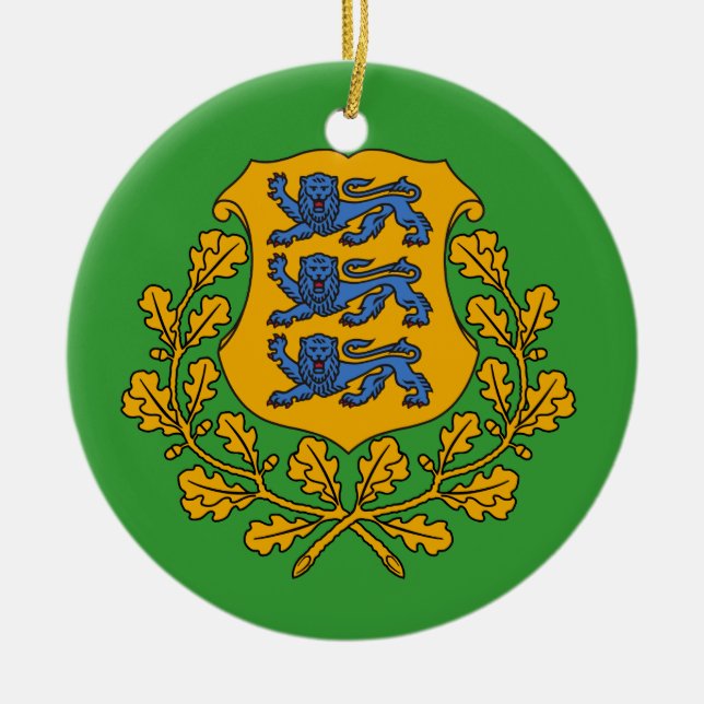 ESTONIA* Custom Christmas Ornament (Front)