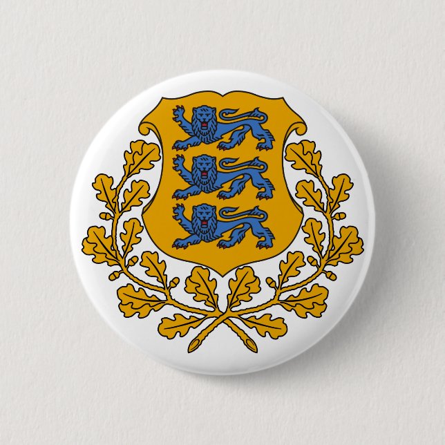 estonia emblem 6 cm round badge (Front)