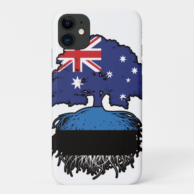 Estonia Estonian Australian Australia Tree Roots Case-Mate iPhone Case (Back)
