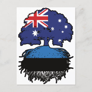 Estonia Estonian Australian Australia Tree Roots Postcard