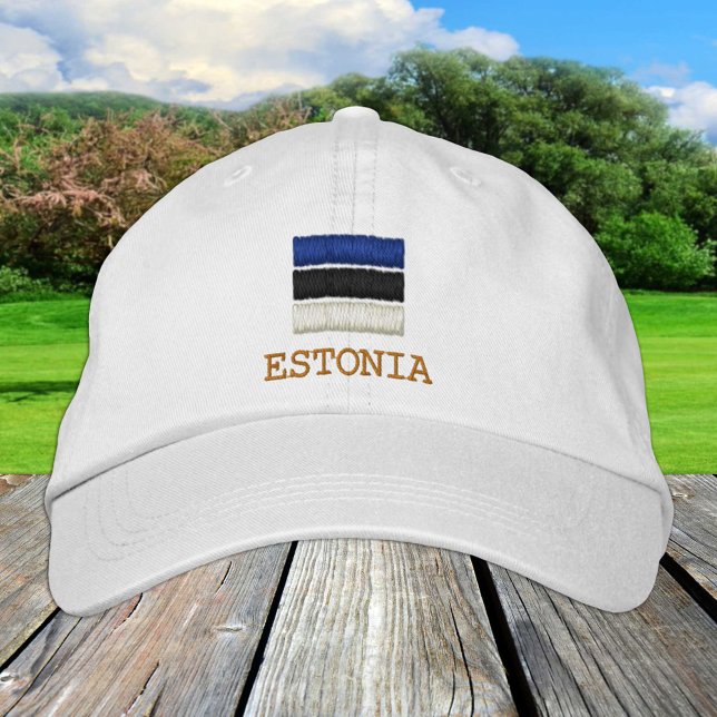 Estonia & Estonian Flag fashion / Patriots Embroidered Hat (Creator Uploaded)